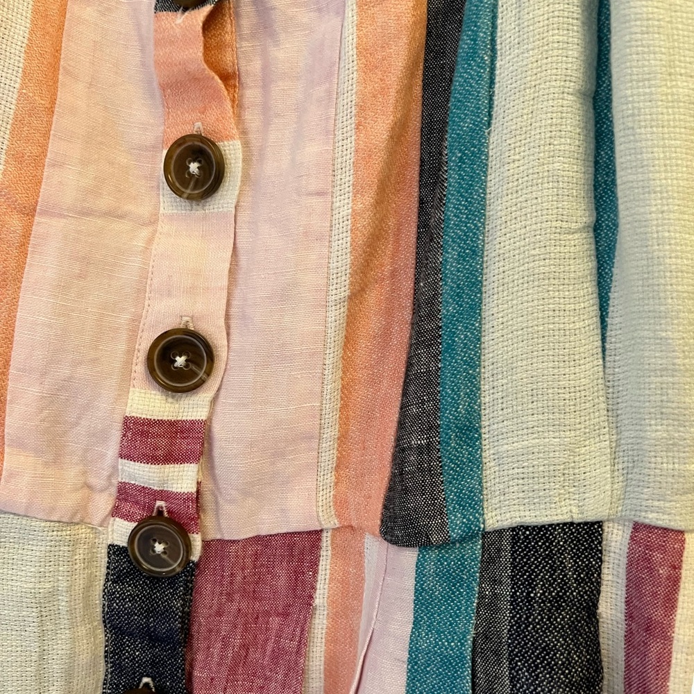 NWT J. Crew striped linen dress. Size 2 - Picture 5 of 9